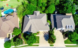 aerial photographs of roofs in the specific area