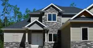 Example of faux stone siding