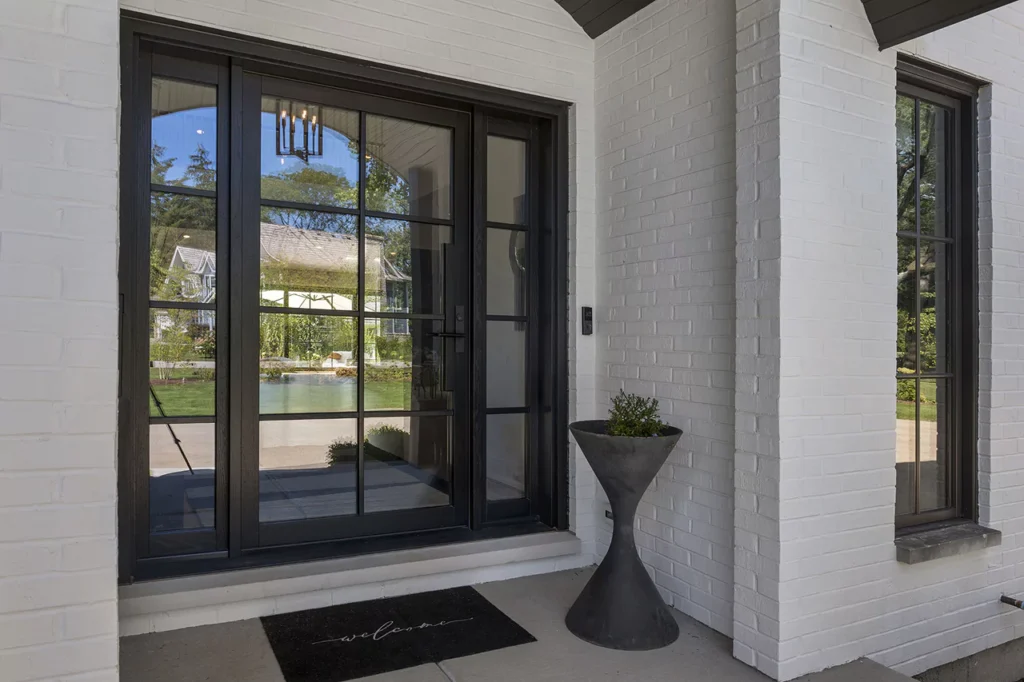 glass doors as example of the most popular types of exterior door