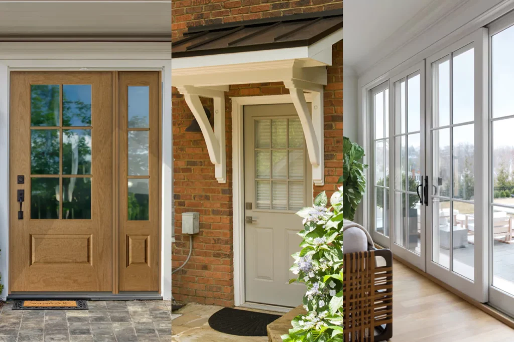 different types of front doors vs other exterior doors