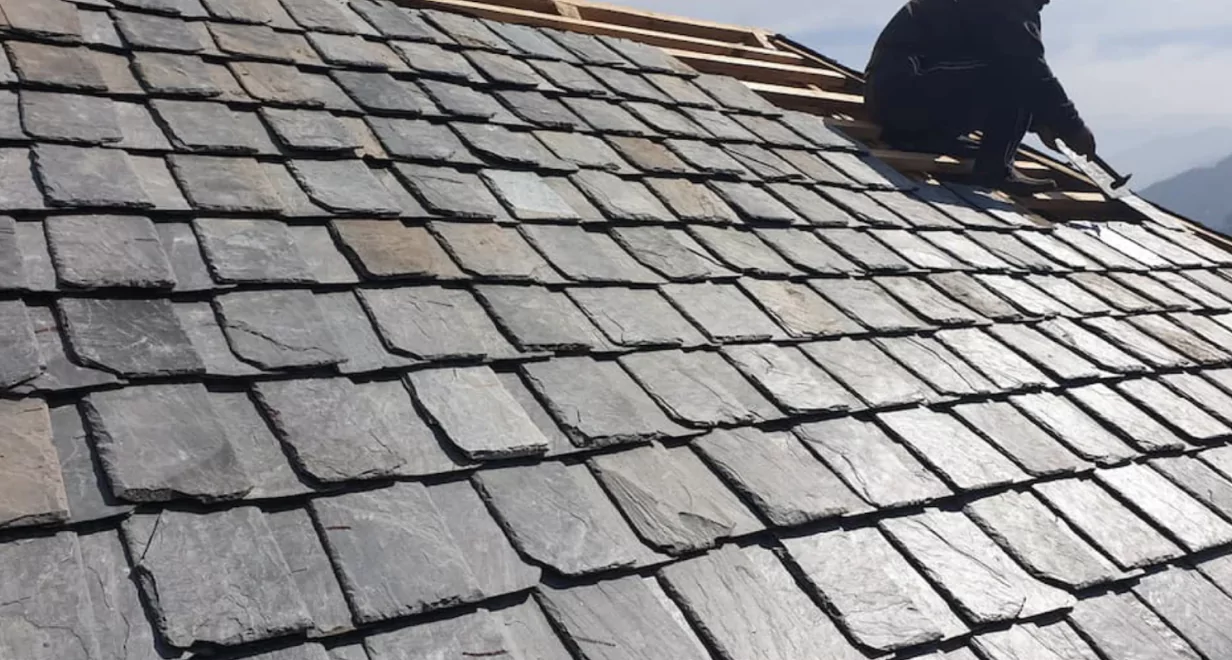 Slate roofing