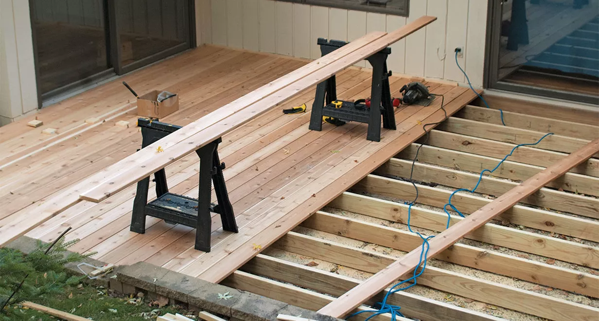 Deck board installation