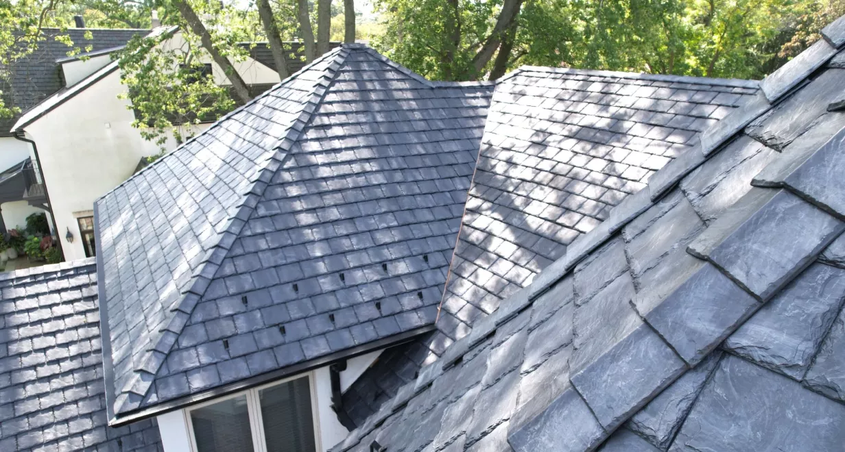 Slate roofing