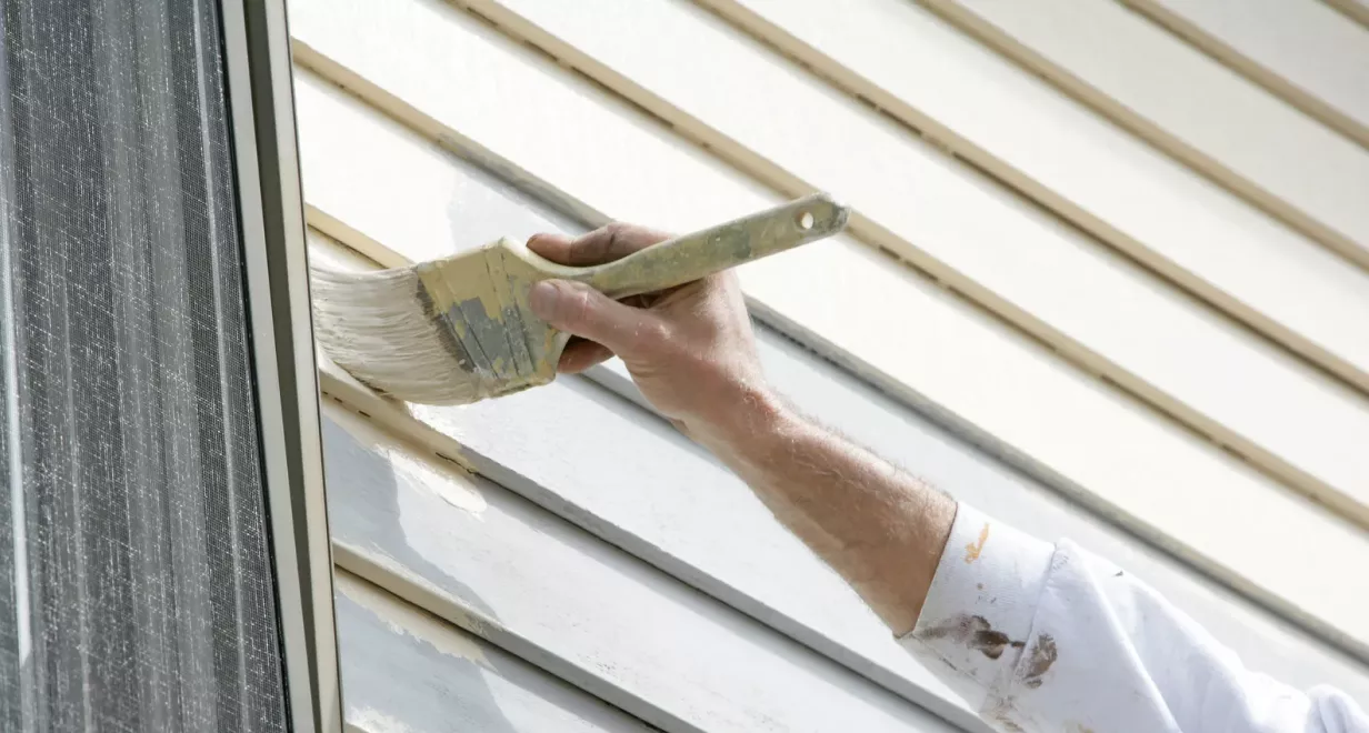 Wood siding painting