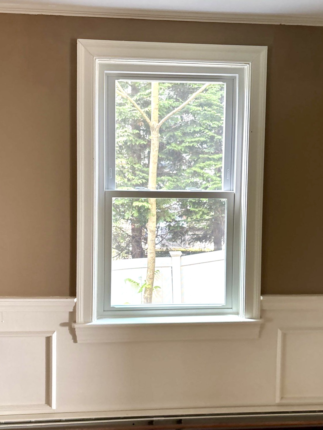 New Harvey double-hung window in a Newton home