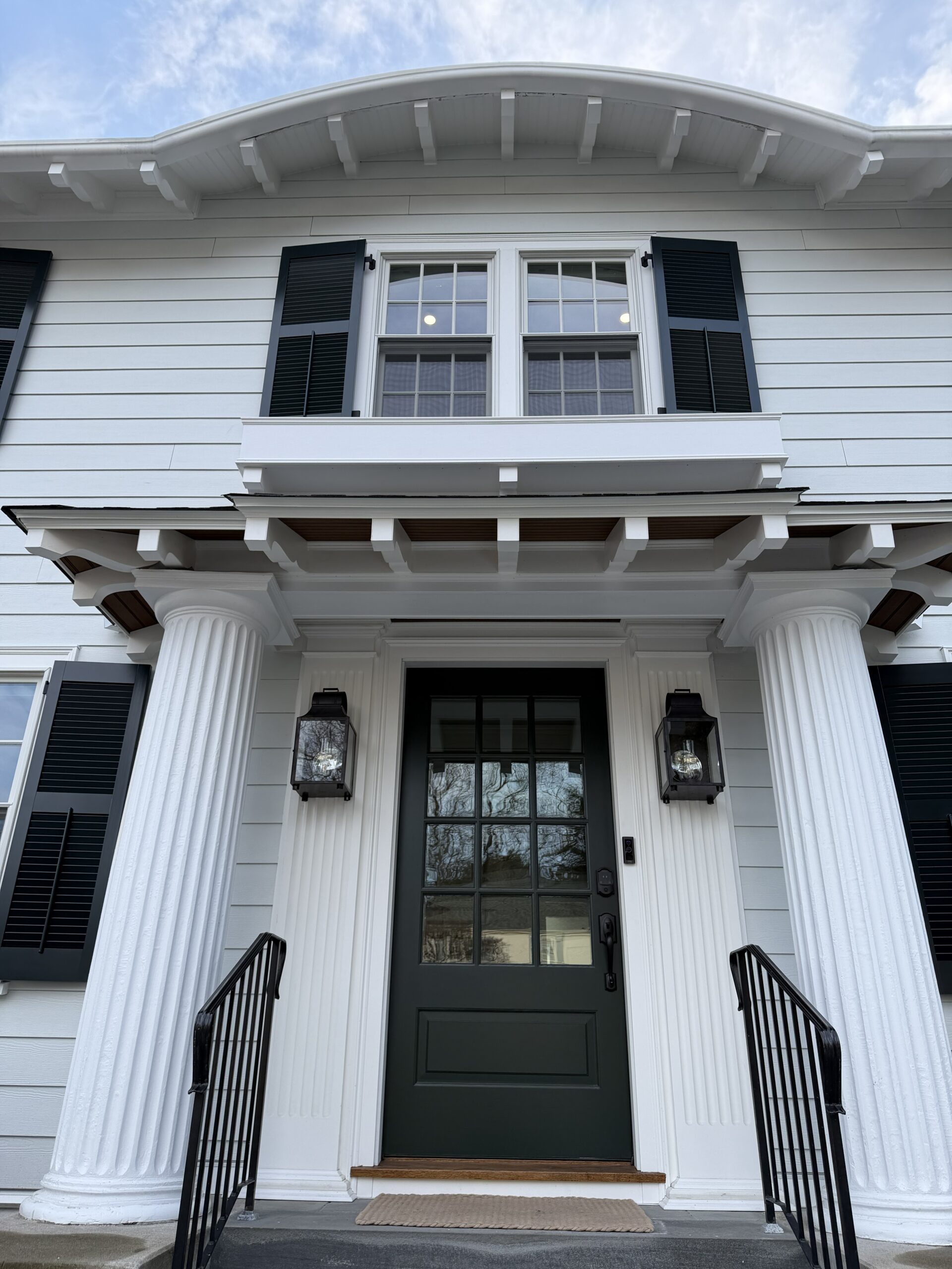 Portico detail on a Newton historic home