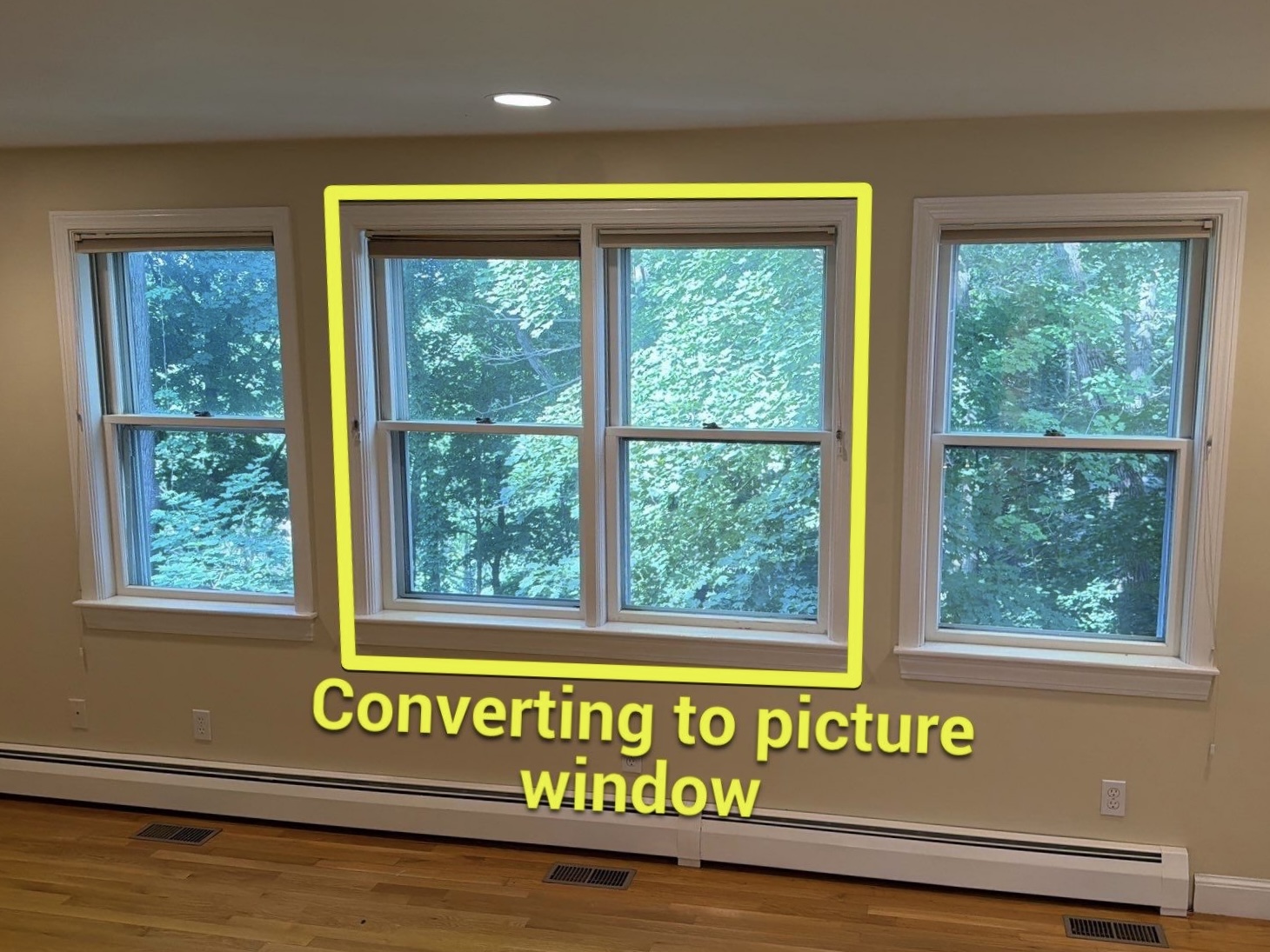 Picture window before