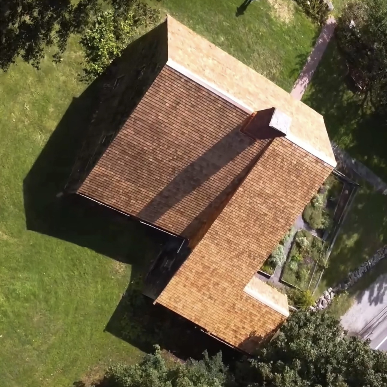 Cedar shingle roof